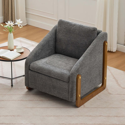 Fauteuil en tissu d'ameublement Chenille