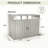 Metal Outdoor Garbage Bin Shed Stores Two Trash Cans With Ventilation, Lockable Doors, And Rust-Resistant Galvanized Steel Construction.-121444612