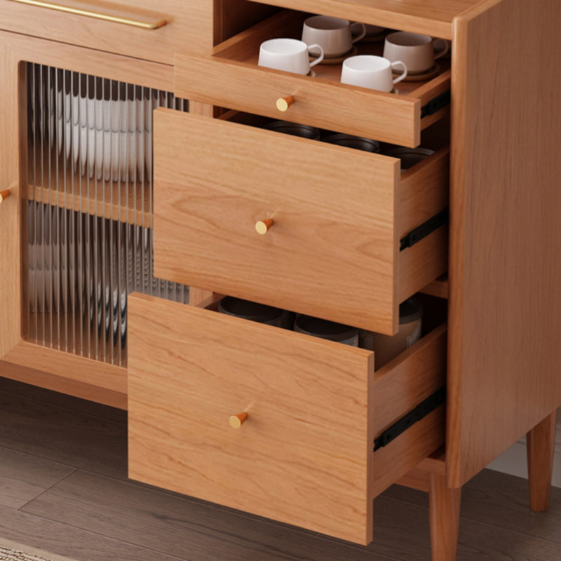 Buffet bas multifonctionnel, Brun, H 68,9 po x l 39,37 po x P 17,72 po