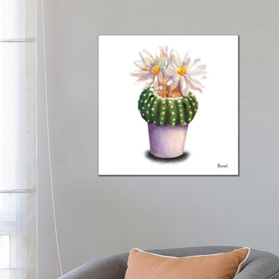 Cactus Flowers IX by Bannarot - Wrapped Canvas Gallery-Wrapped Canvas Giclée