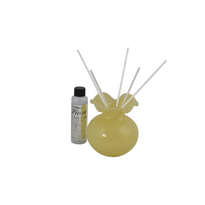 Vase en verre 5 "Daisy, Jaune