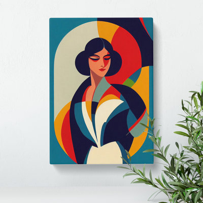 Abstract Woman Portrait No.3 - Wrapped Canvas