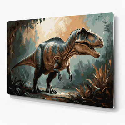 «Dinosaur Albertosaurus», art mural en métal brun
