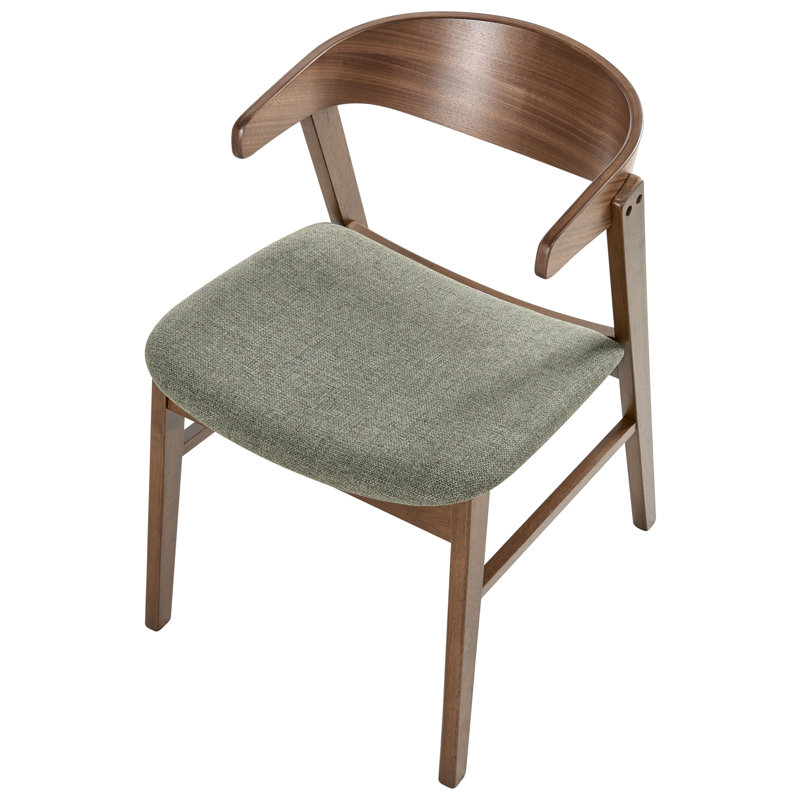 45cm H Fabric Upholstered Low Back Side Chair, Green