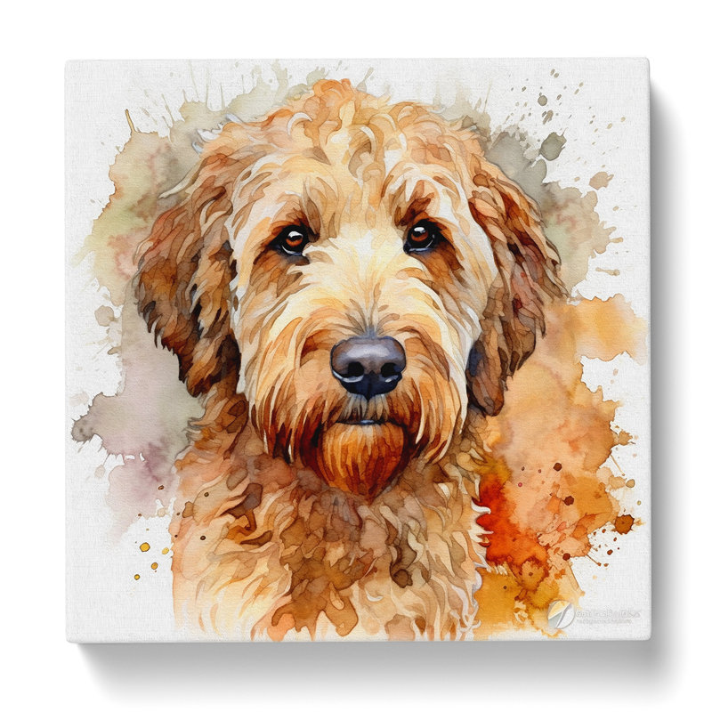 Labradoodle Graphic Art No.2 - Wrapped Canvas