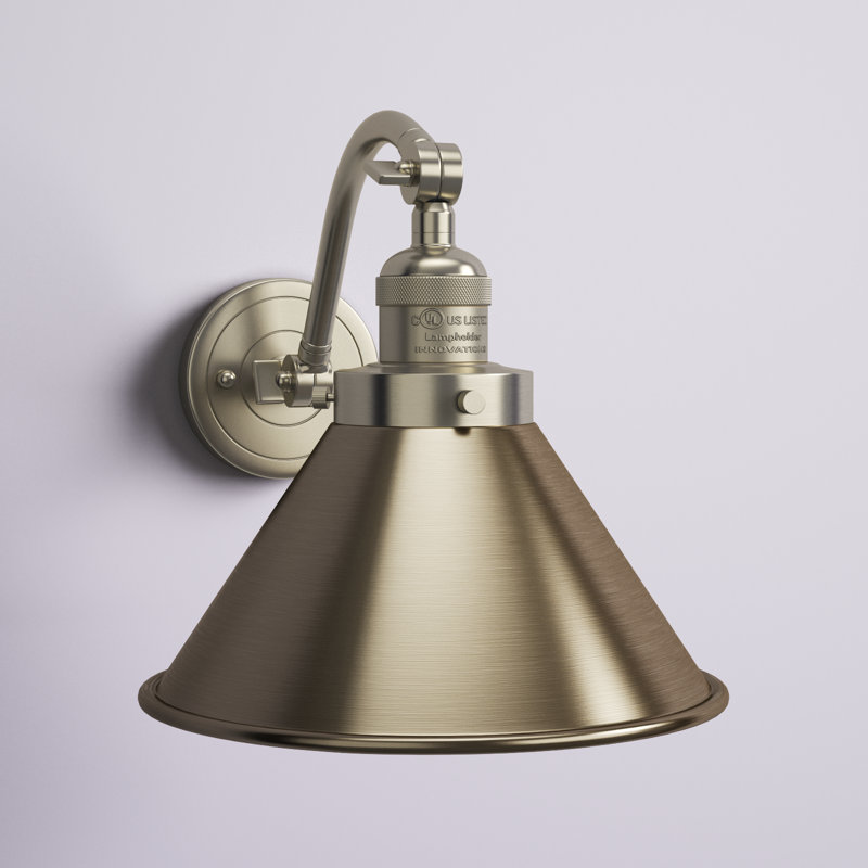 Applique articulée à 1 lumière à intensité variable Paylor, DEL, Nickel satiné brossé, Nickel satiné brossé