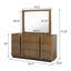 Commode 6 tiroirs et miroir brun cendré
