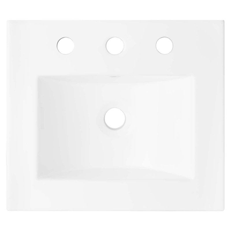 Modway Cayman 18" Bathroom Sink, White