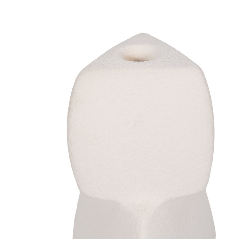 Candlestick Candle Holder, 12" H x 4" W x 4" D, White