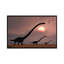 A Herd Of Omeisaurus Dinosaurs Silhouetted Against A Jurassic Sky - Print on Canvas-1034541410-1034535843
