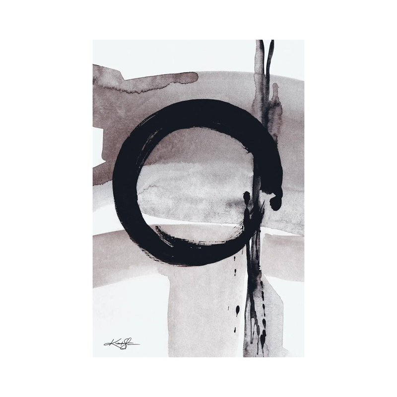 Enso Abstraction CIV-III by Kathy Morton Stanion - Wrapped Canvas Gallery-Wrapped Canvas Giclée, 20.32 cm H x 30.48 cm W
