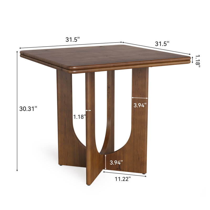 Solid Wood Dining Table, Brown