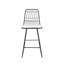 Tabouret de comptoir géométrique moderne avec coussins résistants à l'eau et structure en fer durable