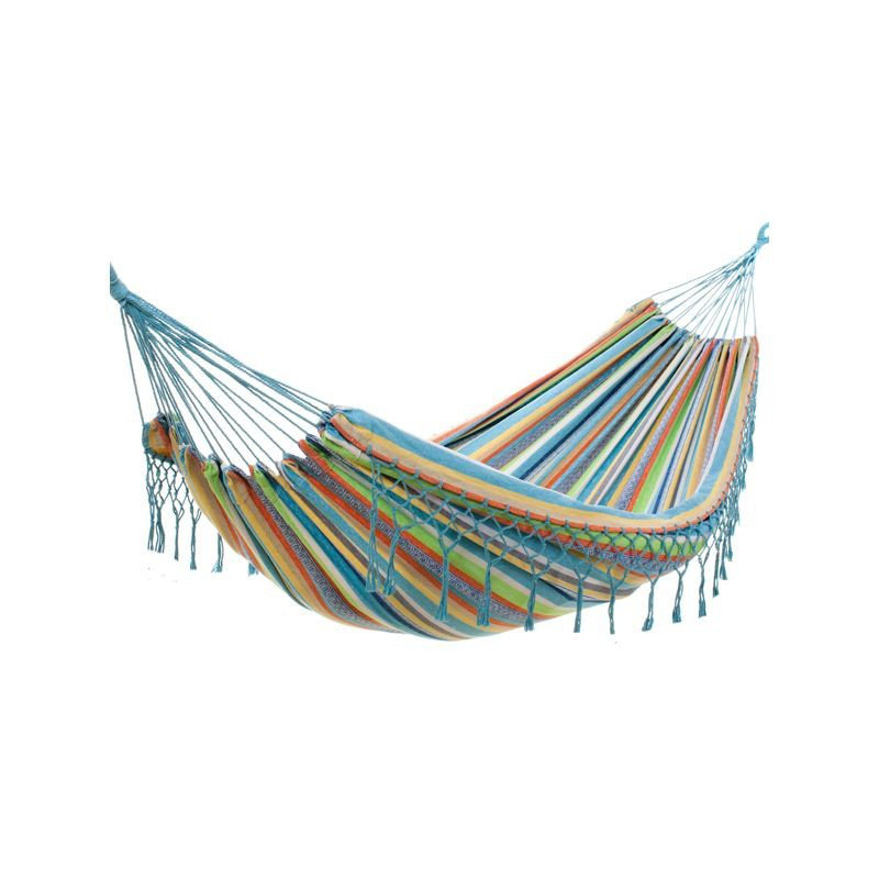 Iyed Classic Hammock, 350cm H x 160cm W x 350cm L, Blue/Green/Orange