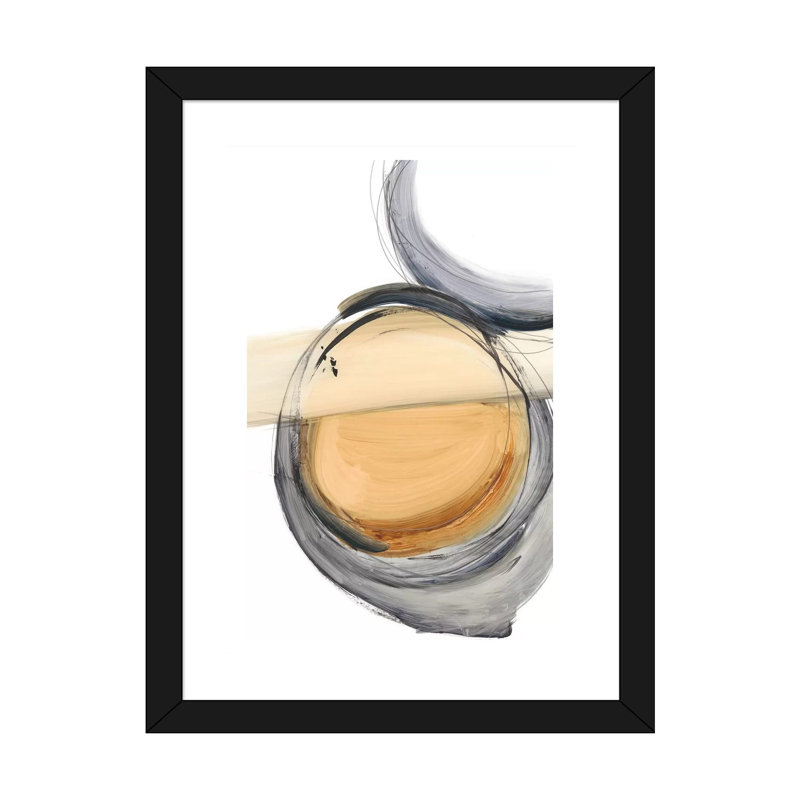 "Sienna & Slate III" par Ethan Harper, reproduction d’art, H 24 po x l 16 po x P 1 po, Blanc, Papier encadré noir
