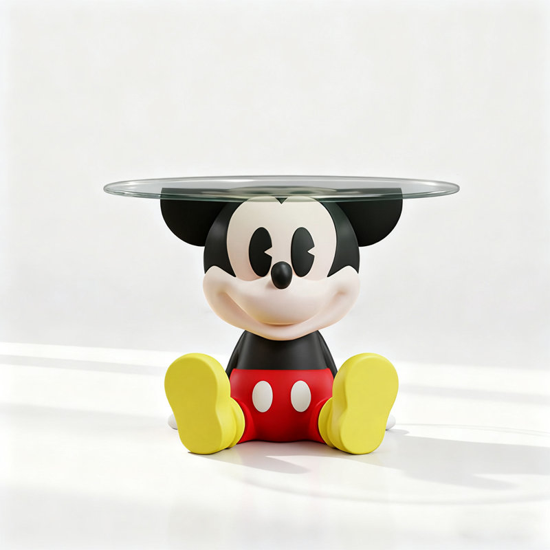 Décoration de table basse en verre Creative Mickey