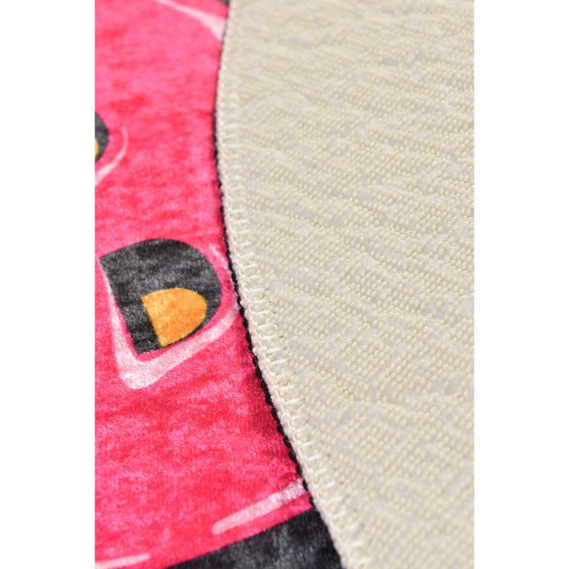 Antibacterial Bathmat, 100% Polyester, 55.1 Inch Diameter | Non-Slip Underside, Pile Height: 0.4 Inches, 700 Grams per Square Meter | Machine Washable, Durable & Stylish for Bathroom Safety and Comfort