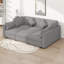 Canapé-lit modulaire, canapé modulaire en U à 5 places avec repose-pieds mobile et 2 ports USB, deux coussins décoratifs