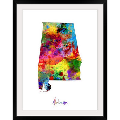 Francy «Alabama Map» par Abarca, impression