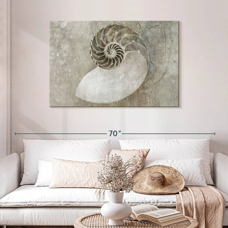 Coquillage en spirale Aletra, H 30 po x l 45 po