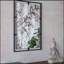 Miroir mural rectangulaire antique avec cadre en métal noir, idéal pour la décoration murale de la chambre à coucher, du salon et du vestibule.