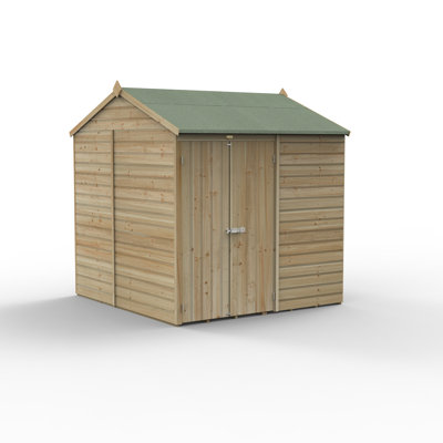 Beckwood 7 ft. 8 in. W x 6 ft. 12 in. D Solid Wood Garden Shed