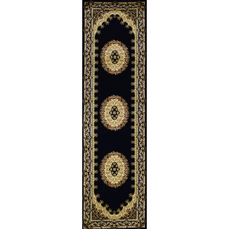 Gloucester Gilded Loom Oriental Black Area Rug
