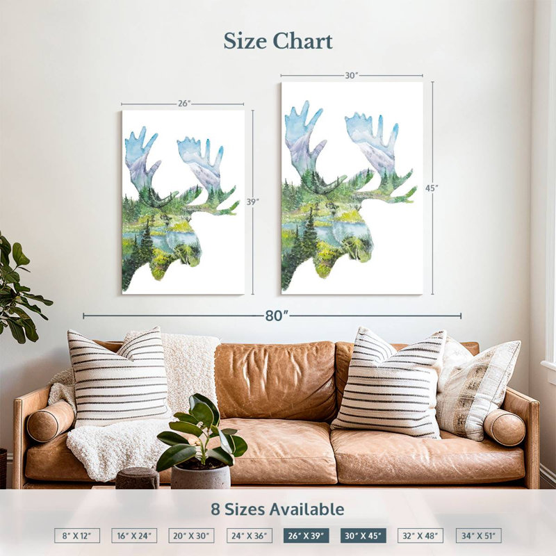 Brampt Nature Moose, 39" H x 26" W