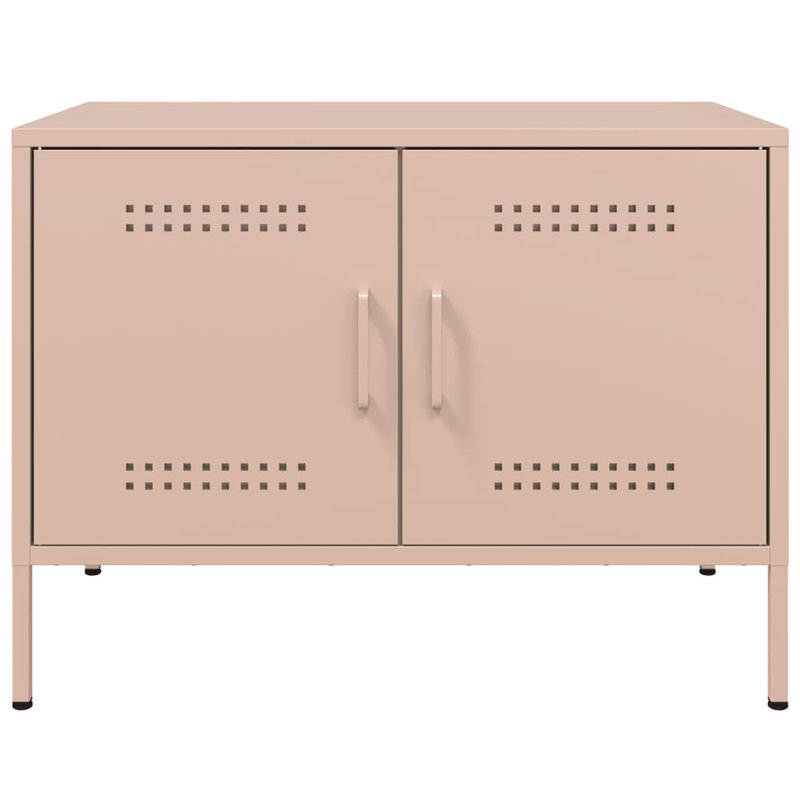 Alicio Unfinished TV Stand for TVs up to 24", Antique Pink/Pink