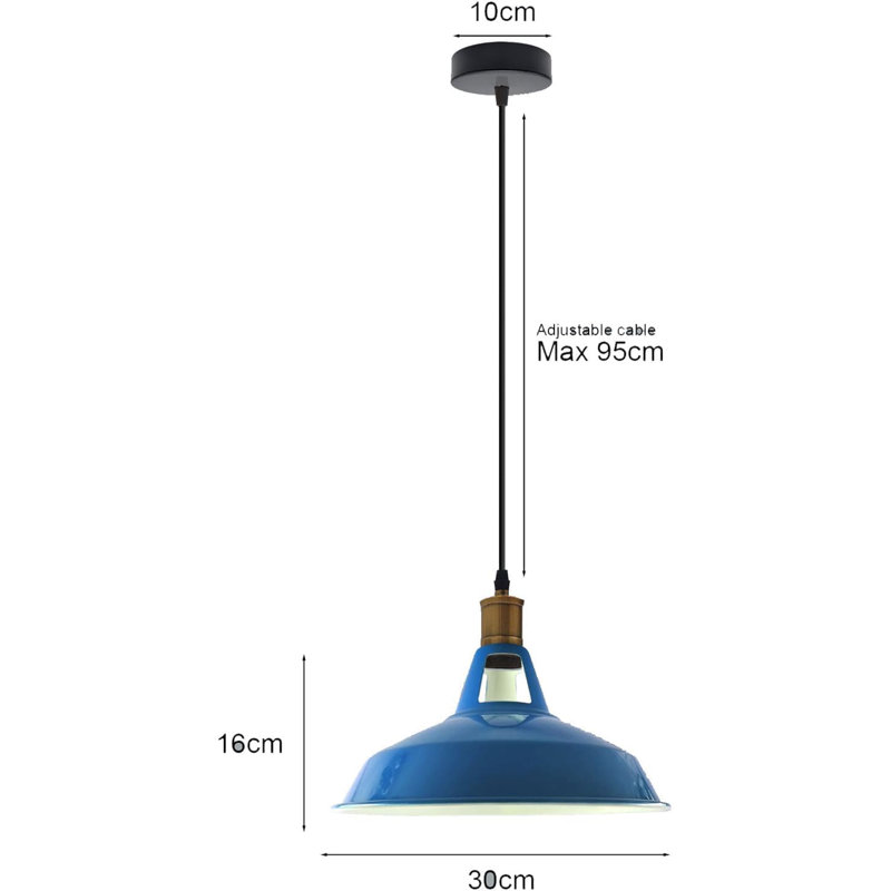 3 - Light Bowl Pendant, Black