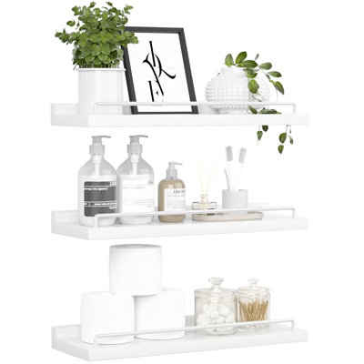 Floating Shelves, 3 Pcs, White