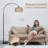 Aneatra Arc Floor Lamps for Living Room with 3 Color Temperatures, Black Standing Lamp with Remote & Dimmable LED Bulb, Rattan Boho Floor Lamp, Farmhouse Tall Lamp for Bedroom, Over Couch Arched Reading Light-1565652468