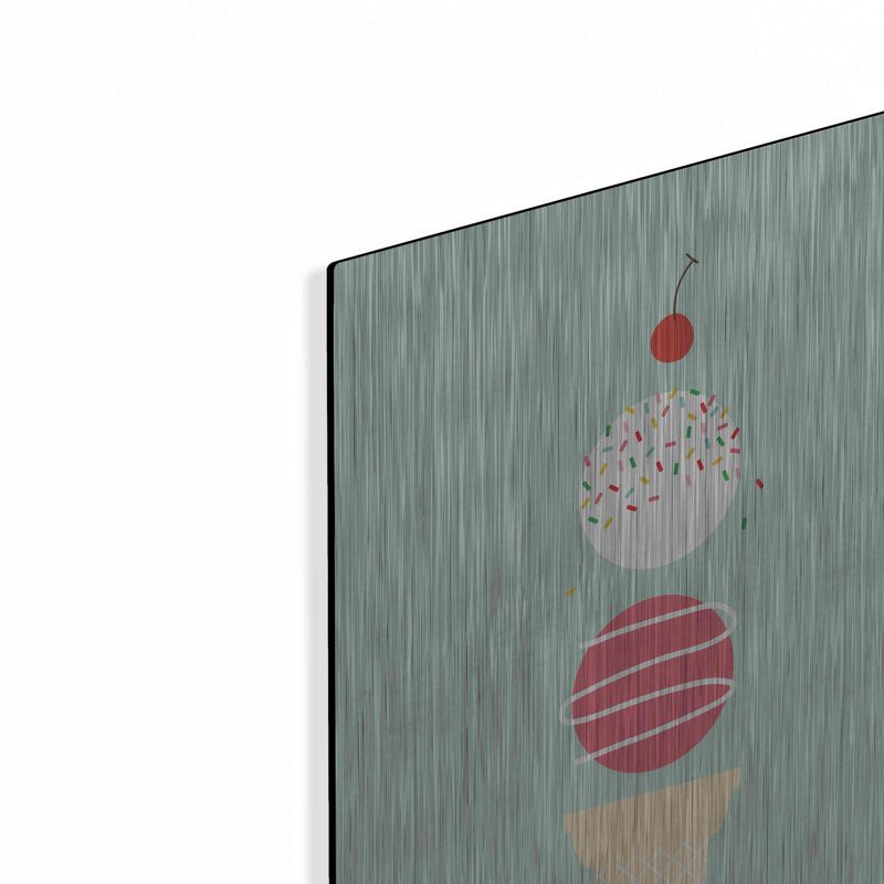 Luxe Ice Art «Ice Cream And Cherry I» par Ann Kel «Ice Cream And Cherry I» par Ann Kelle, H 16 po x l 12 po