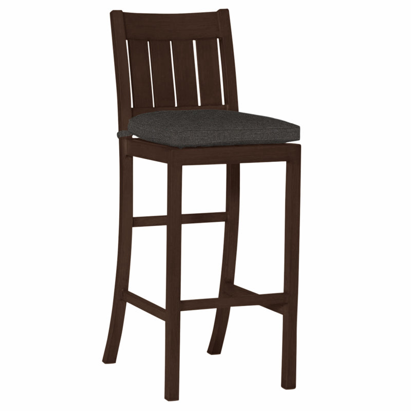 Tabouret de bar Club Wrought, Pas de soudure, Fossile de Vérone, Acajou