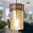 Latavious 6.5"W 1-Light Gold Pendant Light with Textured Glass Brown Mango Wood & Glass Shade