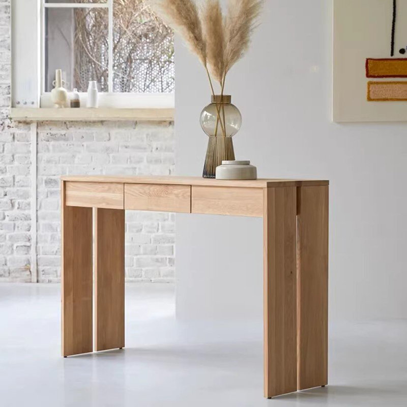 Console de style moderne en bois massif., H 31,5 po x l 55 po x P 13,7 po
