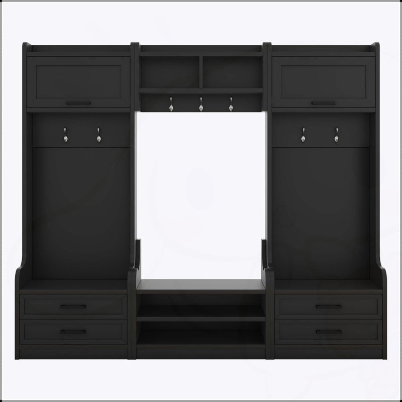 Stylish Entryway Hall Tree with Ample Storage and Elegant Design, Perfect for Organizing and Decorating Your, Black