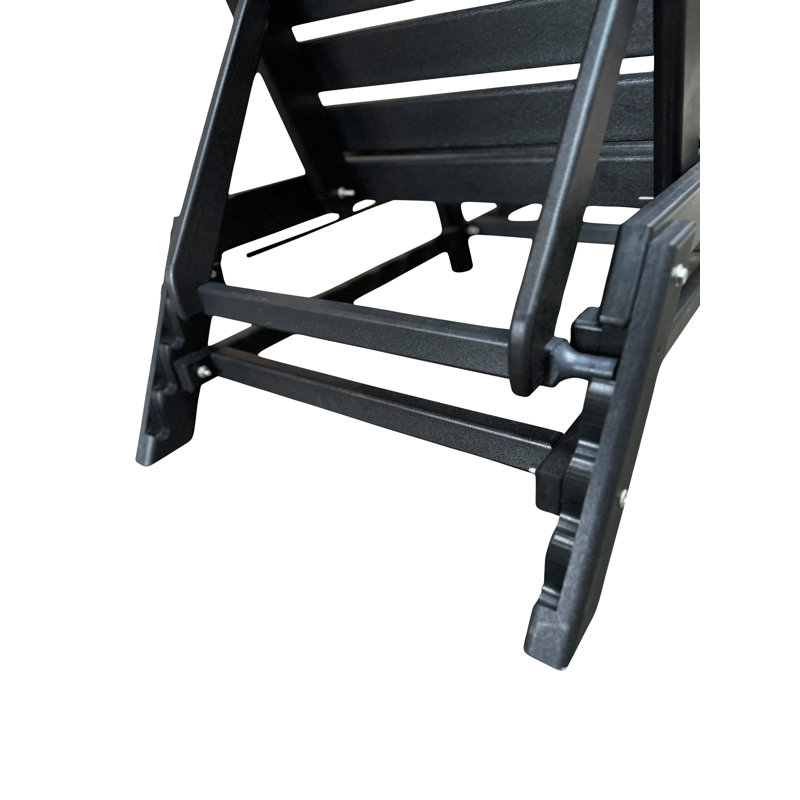 Chaise longue de jardin inclinable Brasstown, Noir