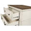 Commode 5 tiroirs Norcross, blanc antique