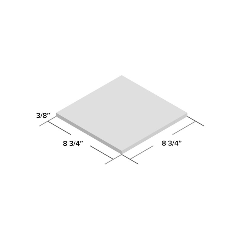 Cascais 9x9 Matte Porcelain Tile, White Ornate
