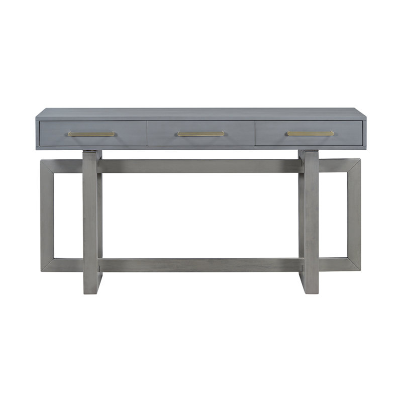 Console élégante avec trois tiroirs, table d'entrée très longue pour vestibule, couloir, salon, vestibule, couloir