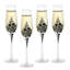 Black Pearls 177.4ml Glass Flute