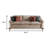 98.4" W Transitional Sofa, Ivory