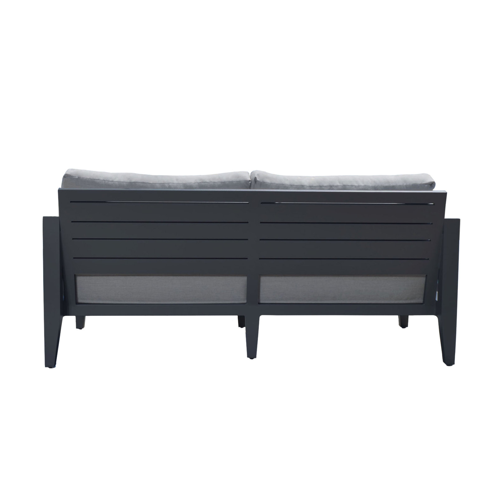 Solstice 36" Sunbrella® Patio Sofa, Black Frame/Gray Cushion