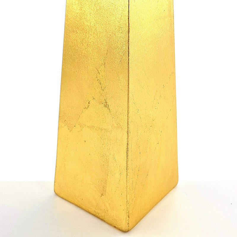 Handmade Glass Table Vase, Gold