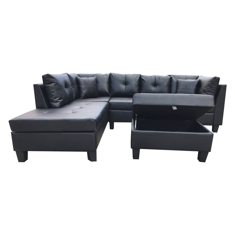 Canapé modulaire en cuir 3 pièces Reesor