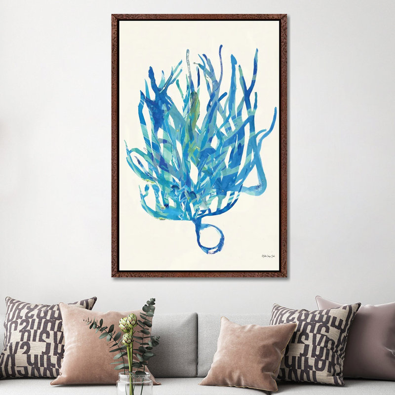 Coral Medley II by Stellar Design Studio - Painting on Canvas, Brown Floater Frame, 152.5 cm H x 101.5 cm W