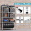 Étagère de rangement Étagère utilitaire Étagère utilitaire à 5 niveaux avec grille métallique pour la maison, la cuisine et le bureau-1128758927-1128758919