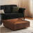 Square Walnut Coffee Table with Two Storage Drawers