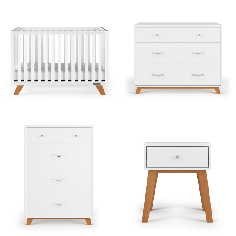 Ensemble de chambre de bébé 4 pièces Child Craft Soho, Blanc/naturel
